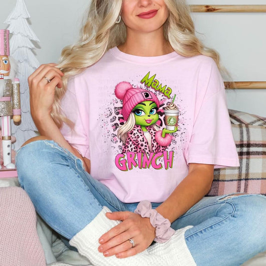 Mama Grinch Pink Leopard
