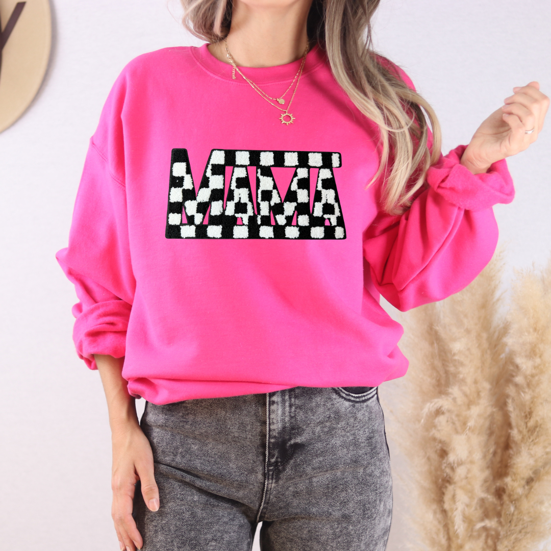 MAMA Checkered Chenille