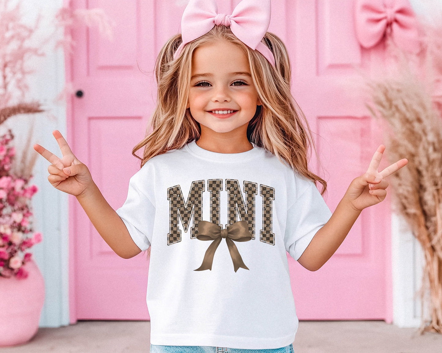 YOUTH Mini Bow Checkered