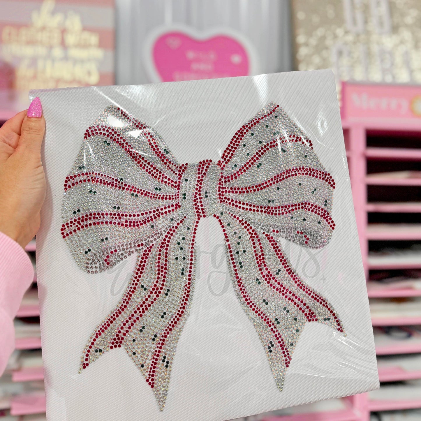 Rhinestone Bow crewneck